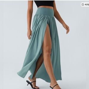 HALARA Teal High-Low Skirt